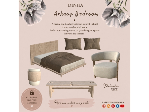 Alpha Arhaus Bedroom - The Sims 4 Custom Content