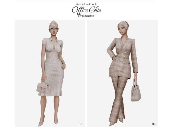 Maxis Match Office Chic Ft Betty Dasilva by swanettesims - The Sims 4 Custom Content