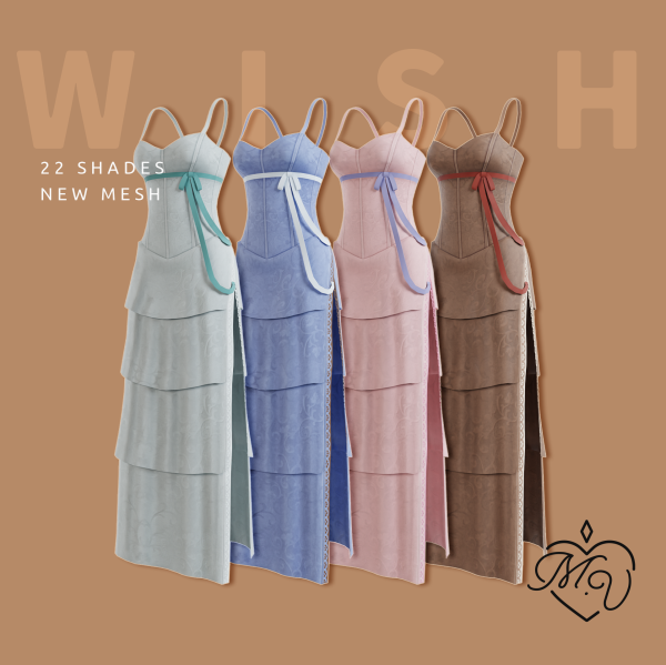 Maxis Match Wish Dress by simsfinds - The Sims 4 Custom Content