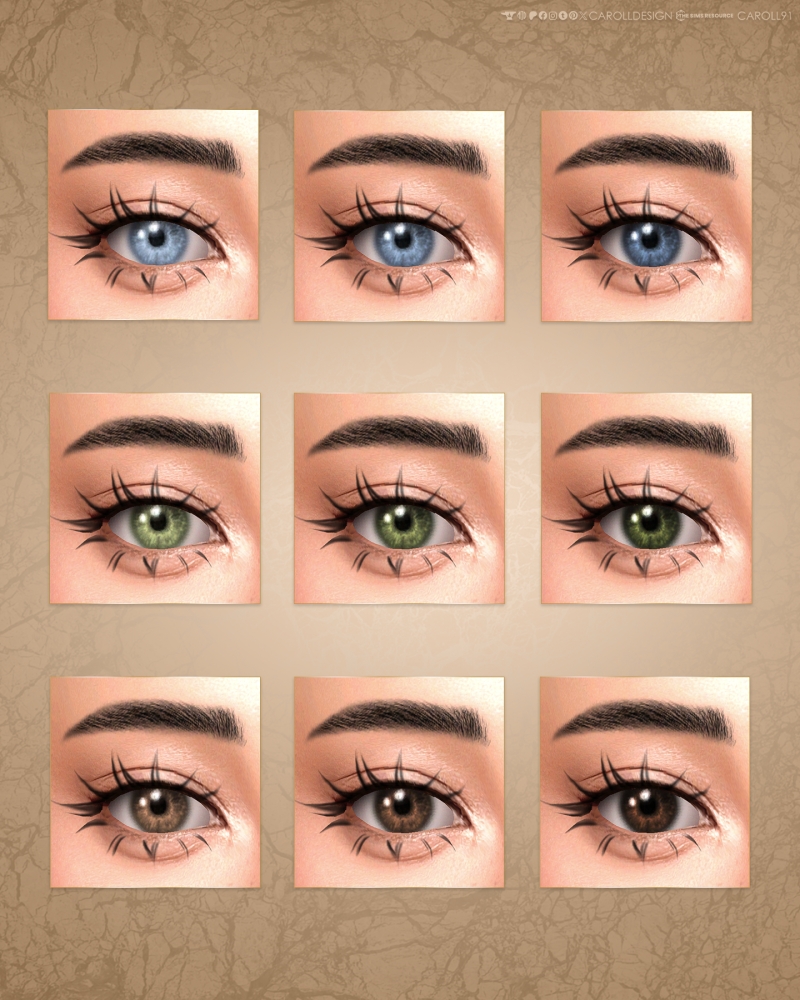 Alpha Eyes 140 Set HQ by carolldesign - The Sims 4 Custom Content