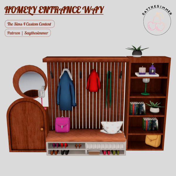 Maxis Match HOMELY ENTRANCE WAY by simsfinds - The Sims 4 Custom Content