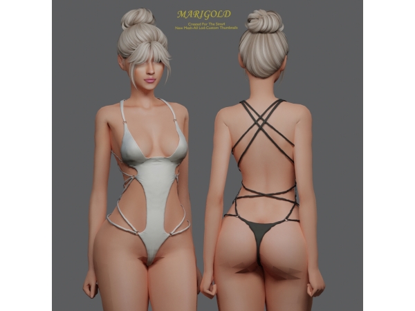 Alpha MARIGOLD TS4_LISA BODYSUIT - The Sims 4 Custom Content
