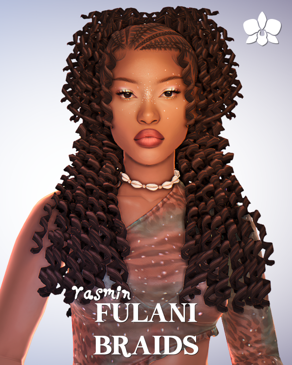 Maxis Match yasmin fulani braids by simsfinds - The Sims 4 Custom Content