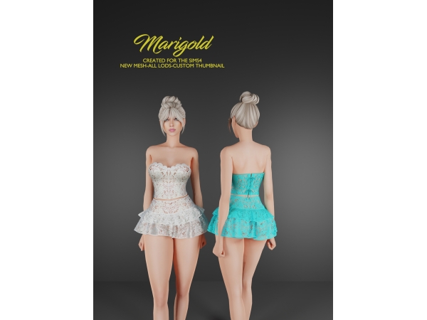 Alpha MARIGOLD TS4_LOLIA SET - The Sims 4 Custom Content