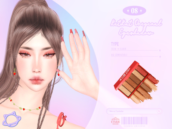 Mix YuumiaUniverse Etude House KitKat Original Eyeshadow - The Sims 4 Custom Content