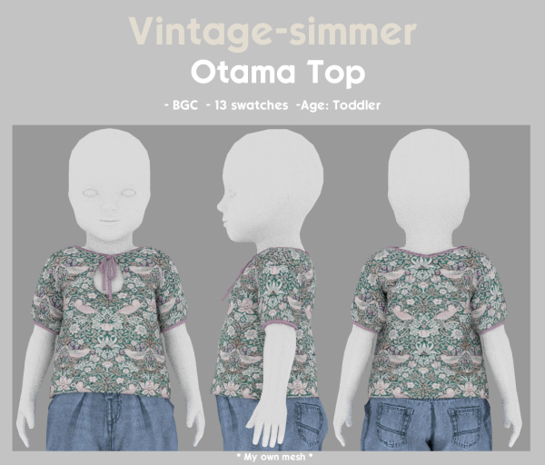 Alpha Otama Top simmer by simsfinds - The Sims 4 Custom Content