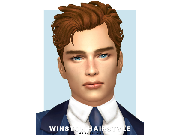 Maxis Match Winston Hairstyle by mercisims - The Sims 4 Custom Content