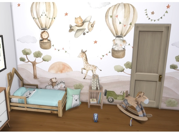 Alpha Safari Travels Mural by lavilikesims - The Sims 4 Custom Content