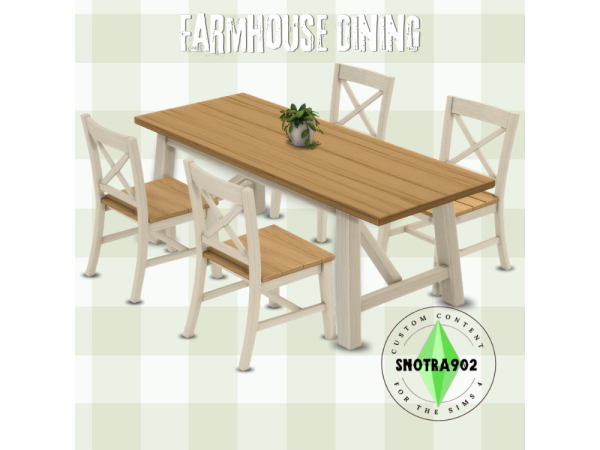 Maxis Match Farmhouse Dining by Snotra902 - The Sims 4 Custom Content