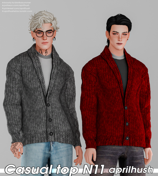 Alpha Casual top N11 by simsfinds - The Sims 4 Custom Content