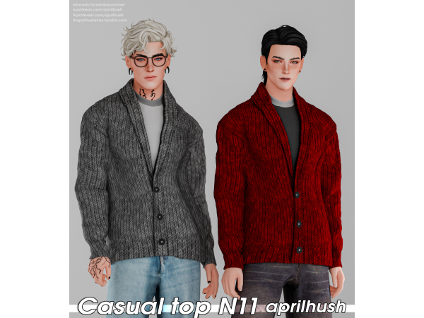 Alpha Casual top N11 by aprilhush - The Sims 4 Custom Content