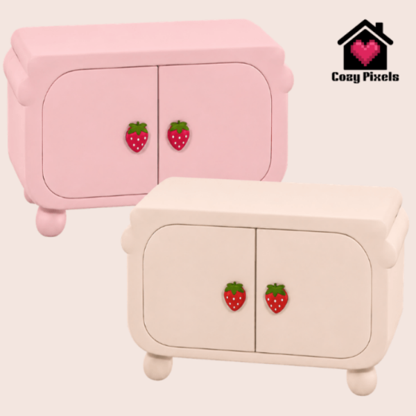 Maxis Match Strawberry Kids Dresser by simsfinds - The Sims 4 Custom Content