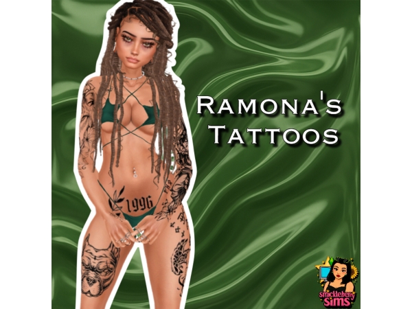 Alpha Ramona's Tattoos - The Sims 4 Custom Content