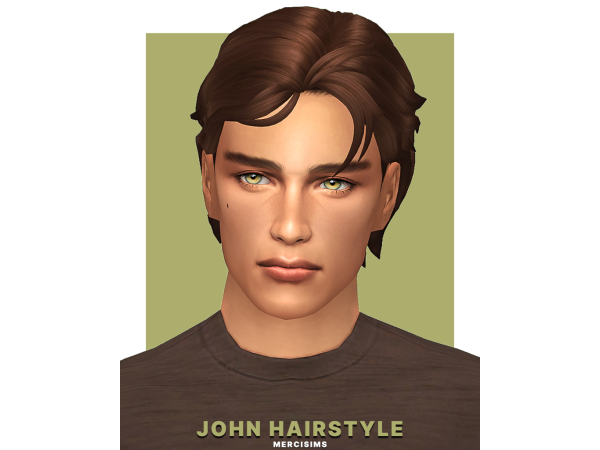 Maxis Match John Hairstyle by mercisims - The Sims 4 Custom Content