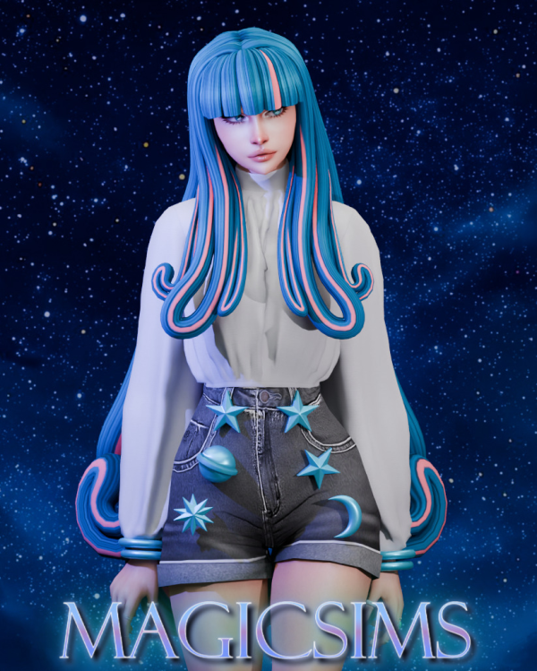 Maxis Match Eida hair Magic_sims by simsfinds - The Sims 4 Custom Content