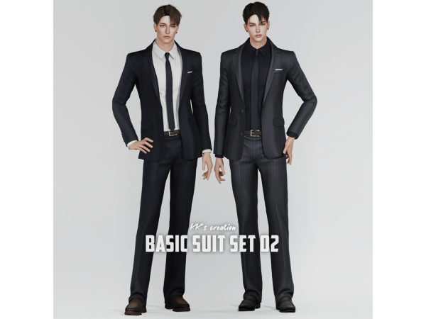 Alpha [KK] BASIC SUIT SET 02 - The Sims 4 Custom Content