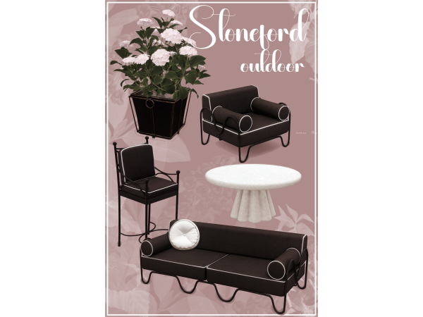 Alpha Stoneford Outdoor by Pinkboxdesign - The Sims 4 Custom Content