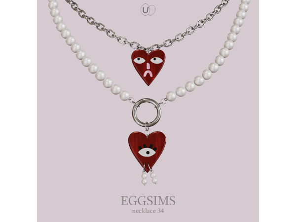 Alpha necklace 34 by eggsims - The Sims 4 Custom Content