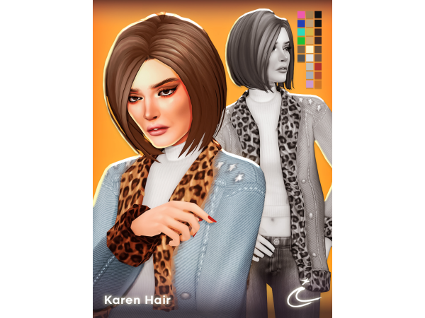 Maxis Match KAREN HAIR by IMVIKAI - The Sims 4 Custom Content