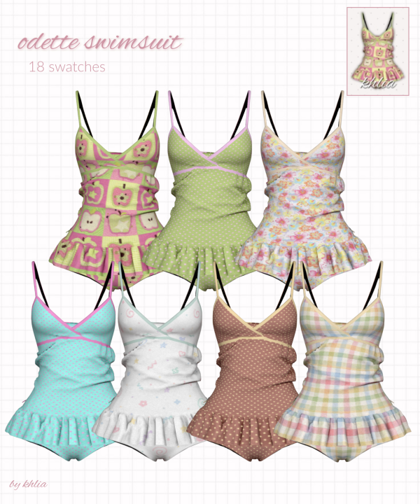 Maxis Match odette swimsuit by simsfinds - The Sims 4 Custom Content
