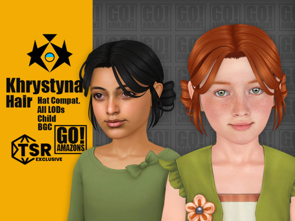 Maxis Match Khrystyna Hair - The Sims 4 Custom Content
