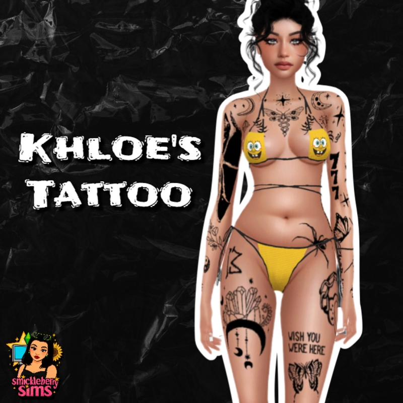 Alpha Khloe's Tattoo by smickleberrysims - The Sims 4 Custom Content
