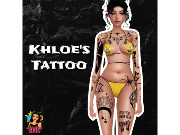 Alpha Khloe's Tattoo - The Sims 4 Custom Content