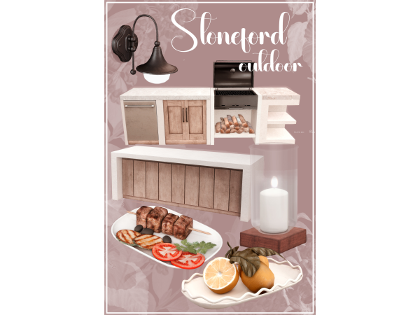 Alpha Stoneford Outdoor by Pinkboxdesign - The Sims 4 Custom Content