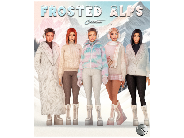 Maxis Match CAMUFLAJE Frosted Alps Collection - The Sims 4 Custom Content