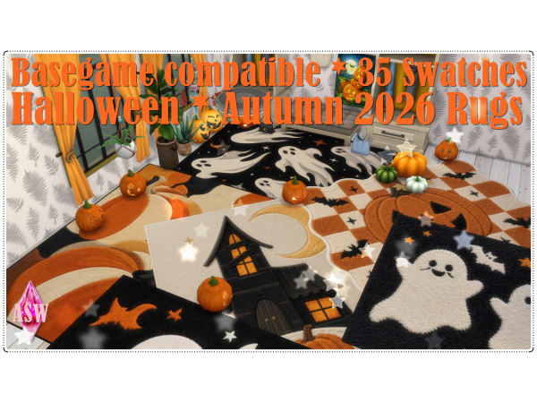 Mix Halloween Autumn 2026 Rugs by AnnettsSims4Welt - The Sims 4 Custom Content