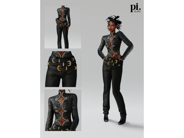 Alpha FKA Twigs's Schiaparelli Top Pants (Patreon) - The Sims 4 Custom Content