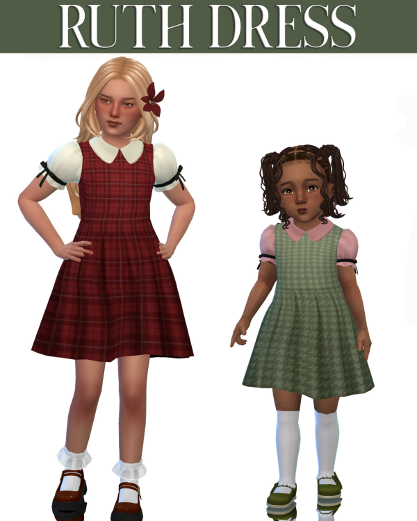 Maxis Match Ruth Dress by simsfinds - The Sims 4 Custom Content