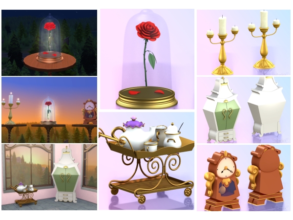 Mix Furniture Beauty and the Beast - The Sims 4 Custom Content