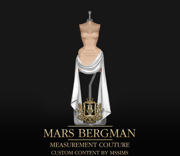 Alpha MEASUREMENT COUTURE GOWN by simsfinds - The Sims 4 Custom Content
