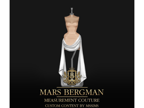 Alpha MEASUREMENT COUTURE GOWN by Mssims4 - The Sims 4 Custom Content
