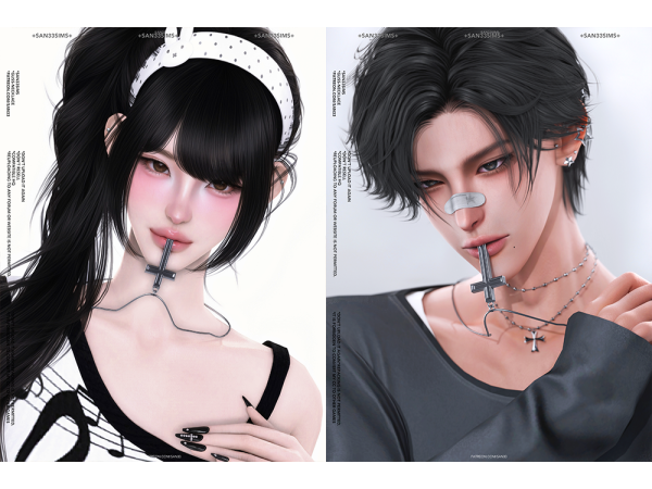 Alpha 333Gliss Necklace - The Sims 4 Custom Content