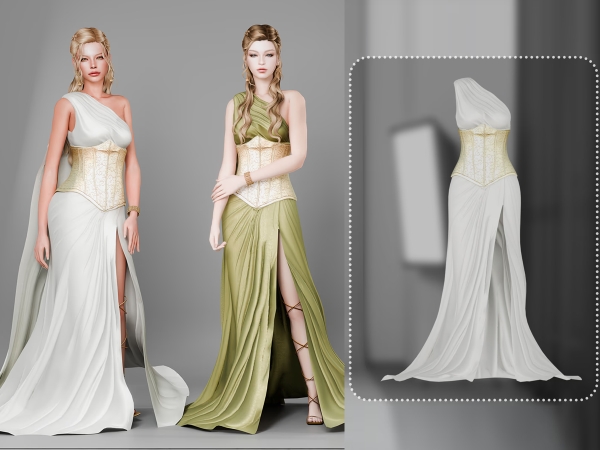 Alpha Noire Dress - The Sims 4 Custom Content