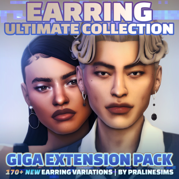 Maxis Match EARRING Ultimate Collection GIGA EXTENSION PACK by simsfinds - The Sims 4 Custom Content