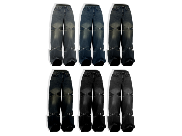 Alpha cutting jeans by bedsae - The Sims 4 Custom Content