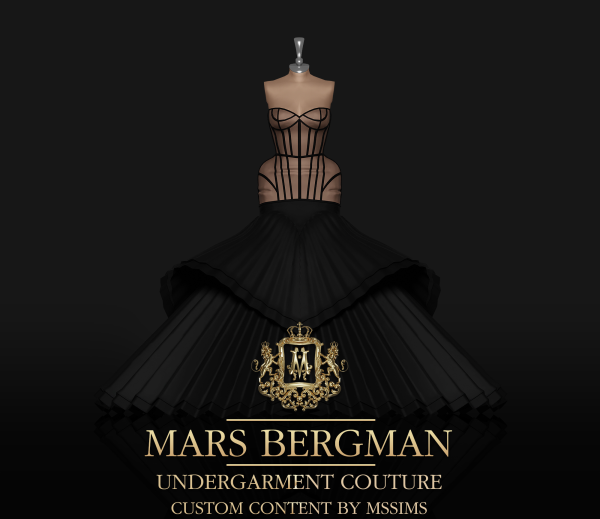 Alpha UNDERGARMENT COUTURE GOWN by simsfinds - The Sims 4 Custom Content