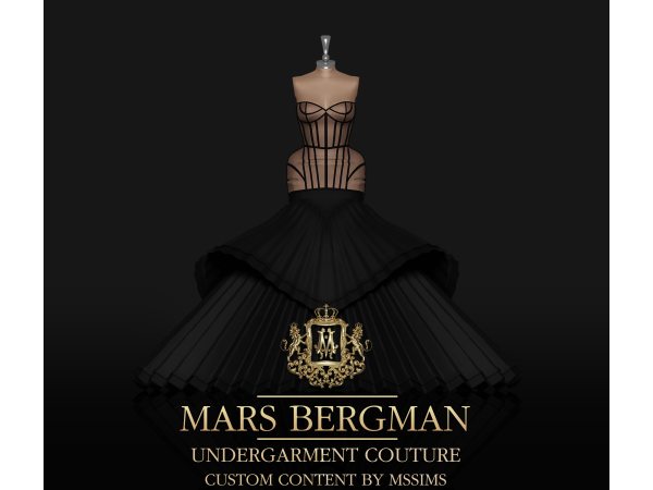 Alpha UNDERGARMENT COUTURE GOWN by Mssims4 - The Sims 4 Custom Content