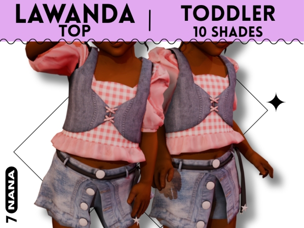 Maxis Match 7NANA (Lawanda) Shirt for Toddler - The Sims 4 Custom Content