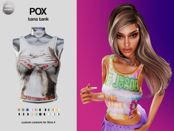 Alpha POX Heaven Tank by VentaStudio - The Sims 4 Custom Content