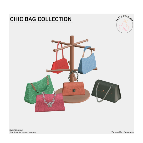Maxis Match CHIC BAG DECOR COLLECTION by simsfinds - The Sims 4 Custom Content