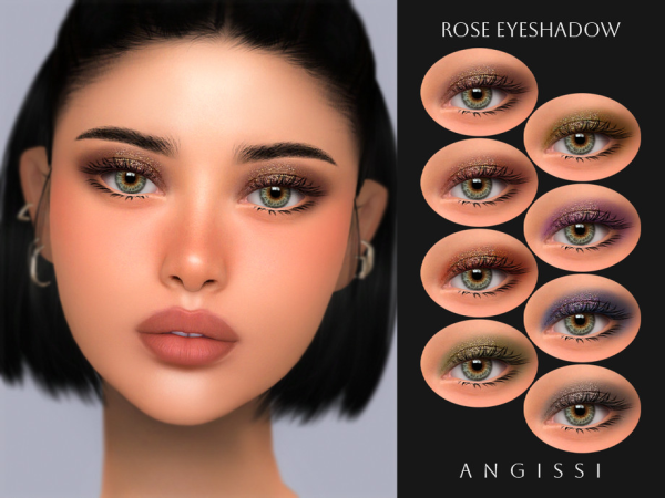 Alpha Rose Eyeshadow by ANGISSI - The Sims 4 Custom Content
