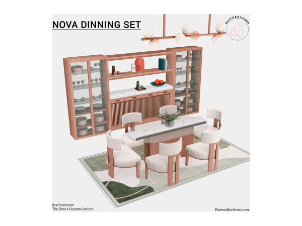 Maxis Match NOVA Dining Set by SAY24 - The Sims 4 Custom Content