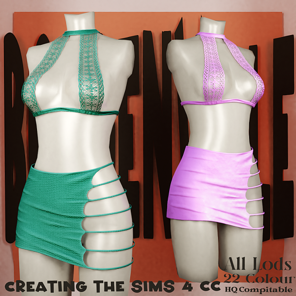 Alpha Boe_Salsa Meimei Outfit by boegenville - The Sims 4 Custom Content