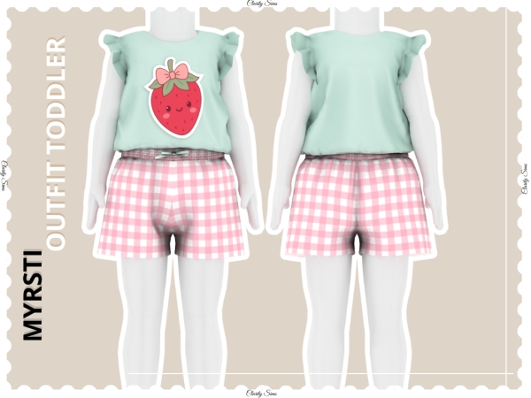 Alpha Myrsti Outfit Toddler - The Sims 4 Custom Content