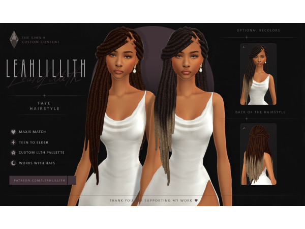 Maxis Match Zendaya Hairstyle by leahlillith - The Sims 4 Custom Content