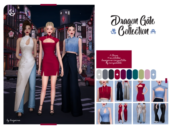 Maxis Match Dragon Gate Collection - The Sims 4 Custom Content